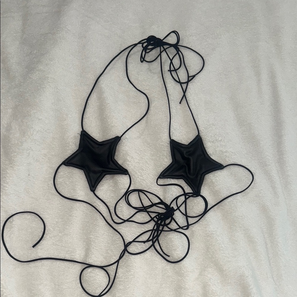Black Star Bikini Top